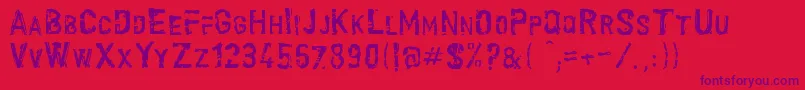 Scroonge Font – Purple Fonts on Red Background