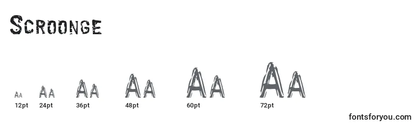 Scroonge Font Sizes