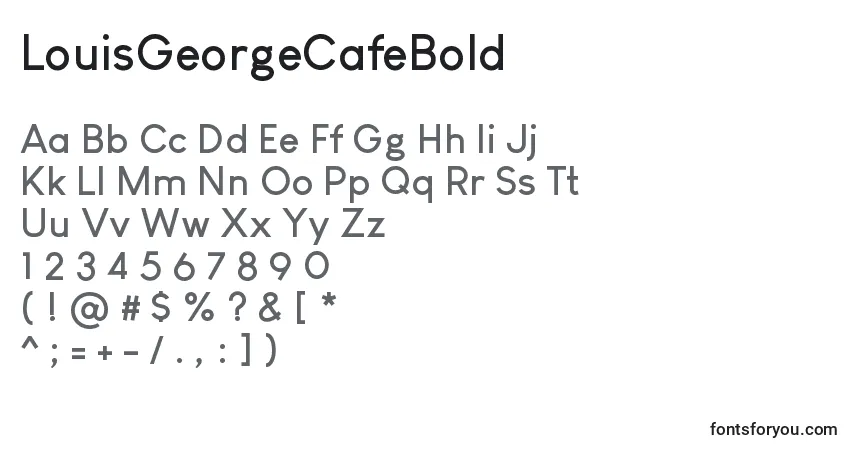 Шрифт LouisGeorgeCafeBold – алфавит, цифры, специальные символы