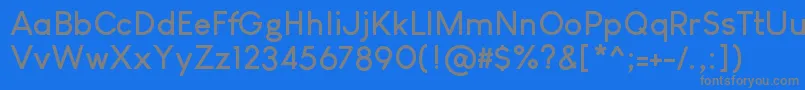 LouisGeorgeCafeBold-Schriftart – Graue Schriften auf blauem Hintergrund