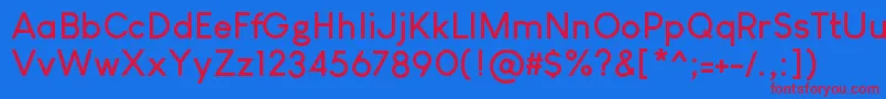 LouisGeorgeCafeBold Font – Red Fonts on Blue Background