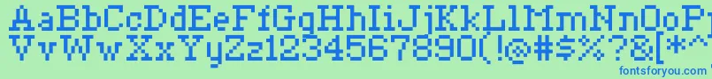 Ceriph0755 Font – Blue Fonts on Green Background
