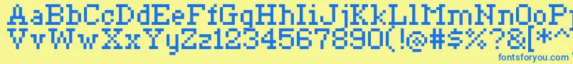 Ceriph0755 Font – Blue Fonts on Yellow Background