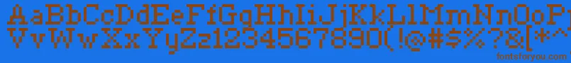 Ceriph0755 Font – Brown Fonts on Blue Background