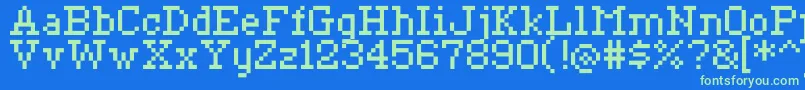 Ceriph0755 Font – Green Fonts on Blue Background