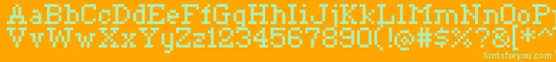 Шрифт Ceriph0755 – зелёные шрифты на оранжевом фоне