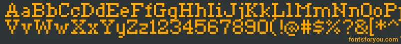 Шрифт Ceriph0755 – оранжевые шрифты на чёрном фоне