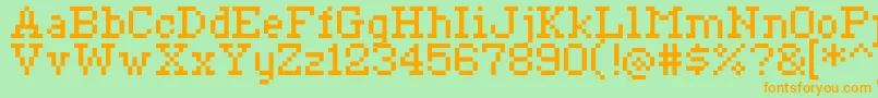 Ceriph0755 Font – Orange Fonts on Green Background