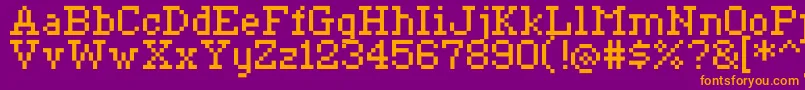 Ceriph0755 Font – Orange Fonts on Purple Background