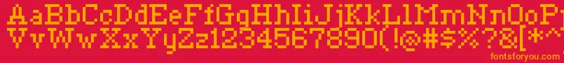 Ceriph0755 Font – Orange Fonts on Red Background