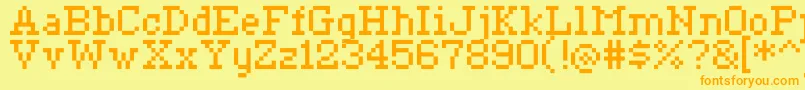 Ceriph0755 Font – Orange Fonts on Yellow Background