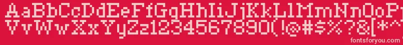 Ceriph0755 Font – Pink Fonts on Red Background