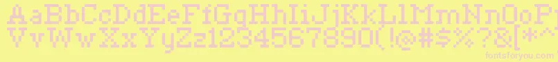 Ceriph0755 Font – Pink Fonts on Yellow Background