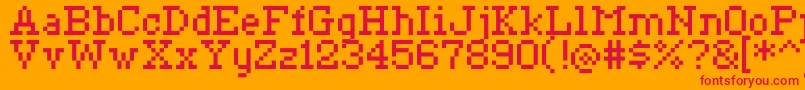 Ceriph0755 Font – Red Fonts on Orange Background