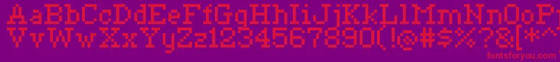 Ceriph0755 Font – Red Fonts on Purple Background