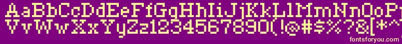 Ceriph0755 Font – Yellow Fonts on Purple Background