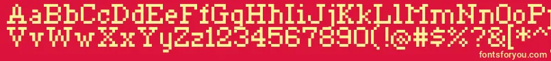 Ceriph0755 Font – Yellow Fonts on Red Background