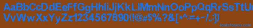 Inkedwei Font – Blue Fonts on Brown Background