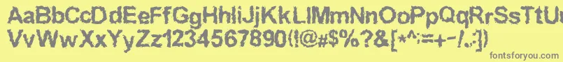 Inkedwei Font – Gray Fonts on Yellow Background