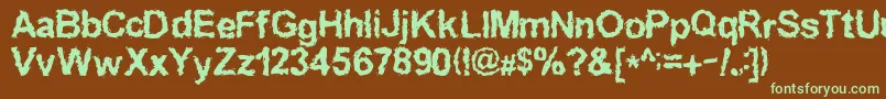 Inkedwei Font – Green Fonts on Brown Background