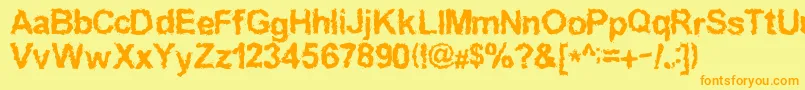 Inkedwei Font – Orange Fonts on Yellow Background