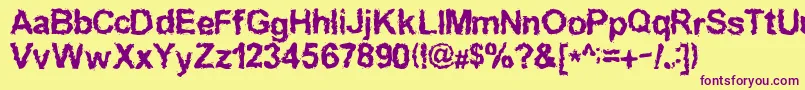 Inkedwei Font – Purple Fonts on Yellow Background