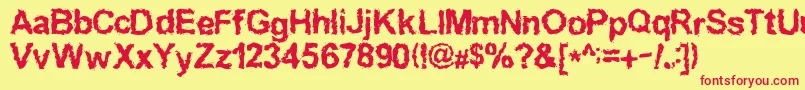 Inkedwei Font – Red Fonts on Yellow Background