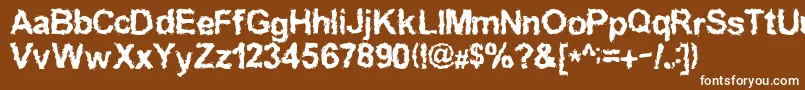 Inkedwei Font – White Fonts on Brown Background