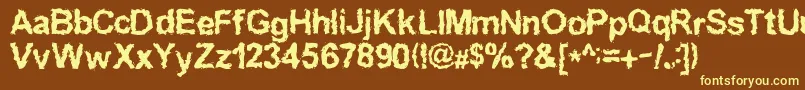 Inkedwei Font – Yellow Fonts on Brown Background