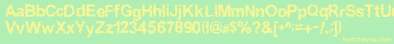 Inkedwei Font – Yellow Fonts on Green Background