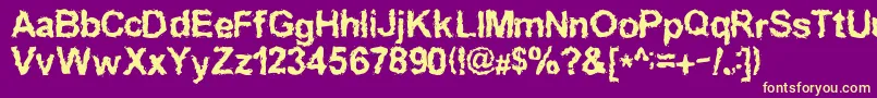 Inkedwei Font – Yellow Fonts on Purple Background