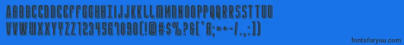 Yfilesepunch Font – Black Fonts on Blue Background