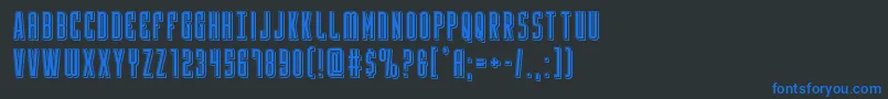 Yfilesepunch Font – Blue Fonts on Black Background