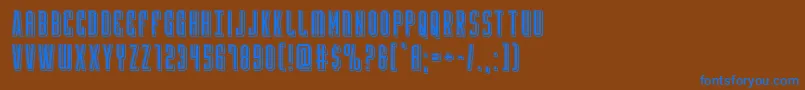 Yfilesepunch Font – Blue Fonts on Brown Background