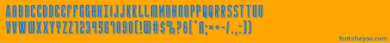 Yfilesepunch Font – Blue Fonts on Orange Background