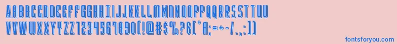 Yfilesepunch Font – Blue Fonts on Pink Background