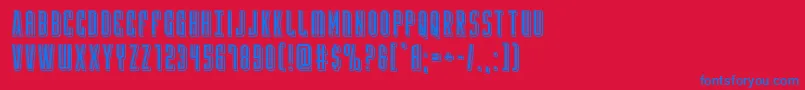 Yfilesepunch Font – Blue Fonts on Red Background