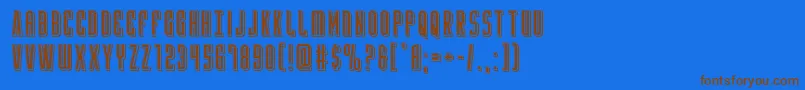 Yfilesepunch Font – Brown Fonts on Blue Background