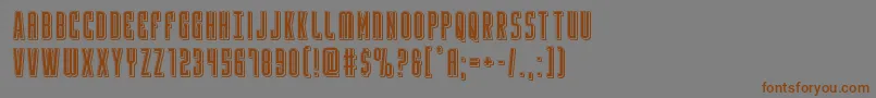 Yfilesepunch Font – Brown Fonts on Gray Background