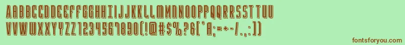 Yfilesepunch Font – Brown Fonts on Green Background