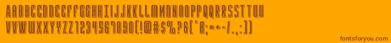 Yfilesepunch Font – Brown Fonts on Orange Background