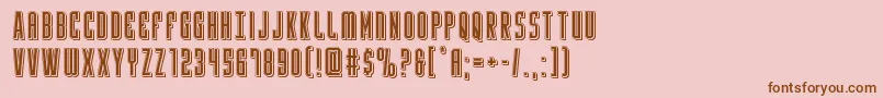 Yfilesepunch Font – Brown Fonts on Pink Background