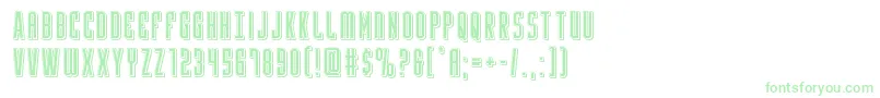 Yfilesepunch Font – Green Fonts on White Background