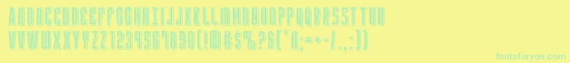 Yfilesepunch Font – Green Fonts on Yellow Background