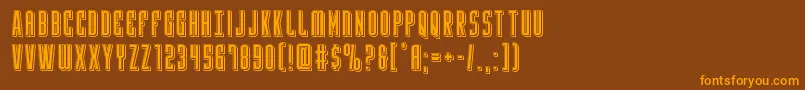 Yfilesepunch Font – Orange Fonts on Brown Background