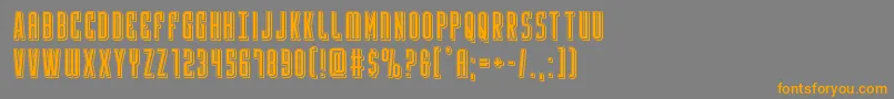 Yfilesepunch Font – Orange Fonts on Gray Background