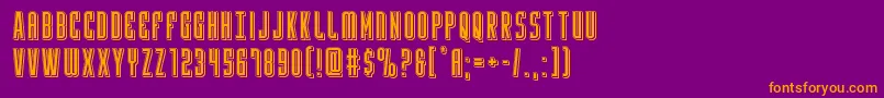 Yfilesepunch Font – Orange Fonts on Purple Background