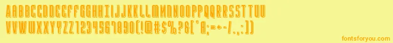 Yfilesepunch Font – Orange Fonts on Yellow Background