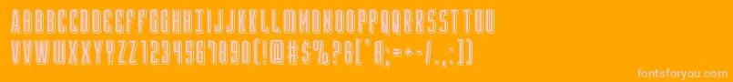 Yfilesepunch Font – Pink Fonts on Orange Background
