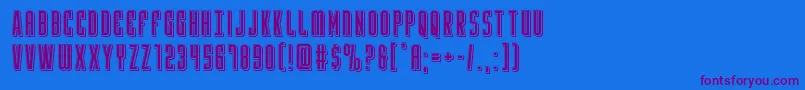 Yfilesepunch Font – Purple Fonts on Blue Background